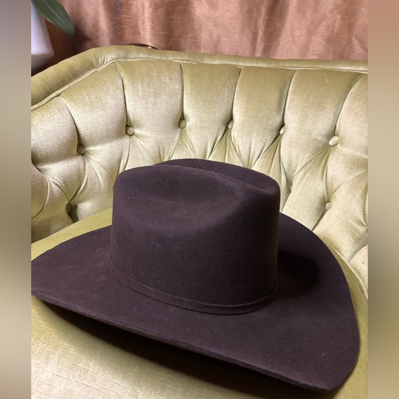 Texas Hat Company ~3X Wool Blend Felt HAT~4" Brim RODEO Cowboy Western.  7 3/8 - Picture 4 of 12